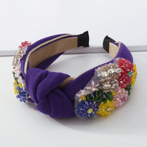 Rhinestone Flower Headband - Picture 1 of 2